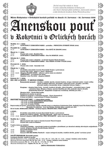 Anenská pouť 2026